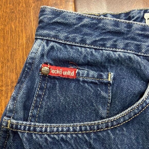 Ecko Unltd Vintage Baggy Grunge Skater Denim Blue Jeans Men's Size 32 x 32 - Picture 4 of 11